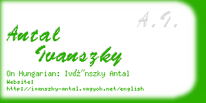 antal ivanszky business card